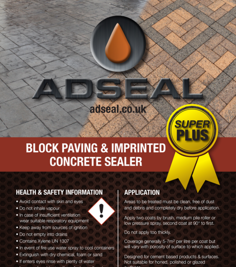 ADSEAL 5L BLOCK PAVING & IMPRINTED CONCRETE SEALER