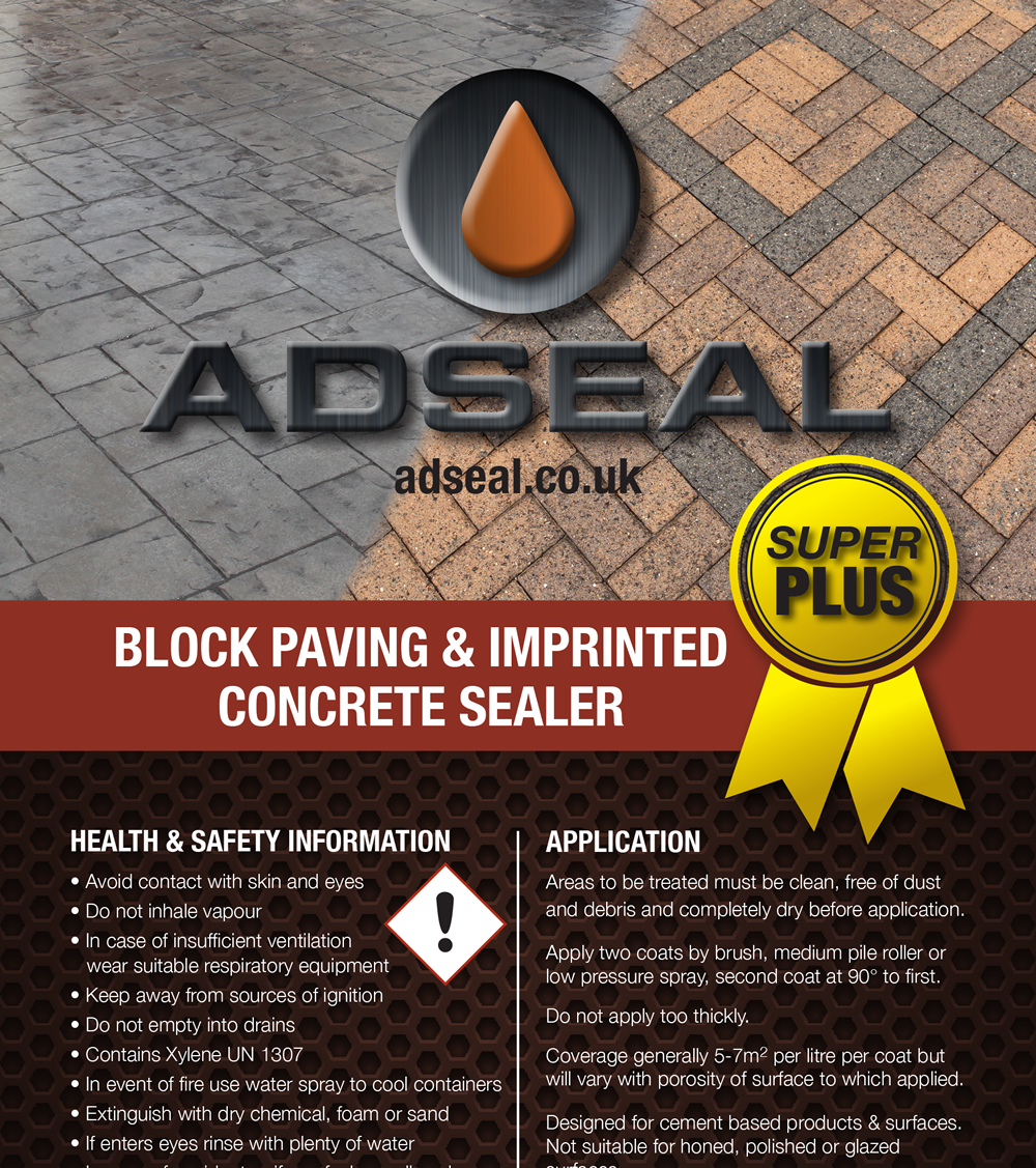 ADSEAL 25L BLOCK PAVING & IMPRINTED CONCRETE SEALER