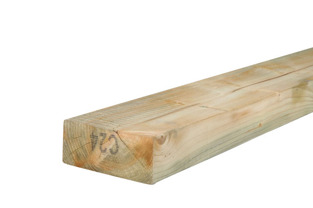  75 X 175MM (7" X 3") GREEN TREATED EASED EDGE TIMBER C24 (FIN SIZE 70 X 170MM)