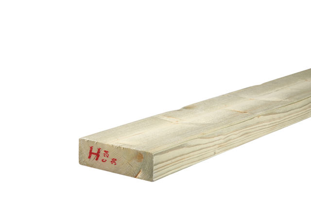 4.8M 47 X 150MM (6" X 2") GREEN TREATED ROUGH SAWN TIMBER C16 (FIN SIZE 45 X 145MM)