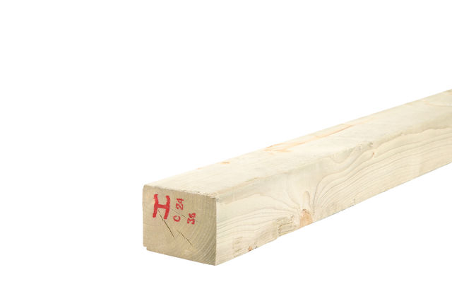 2.4M 100 X 100MM (4" X 4") GREEN TREATED ROUGH SAWN TIMBER (FIN SIZE 95 X 95MM)