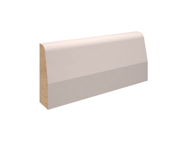 5.4M 18 X 44MM MDF CHAMF AND ROUND ARCHITRAVE WHITE PRIMED NEW