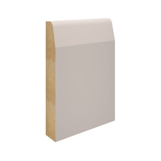 4.2M 18 X 119MM MDF CHAMF AND ROUND SKIRTING WHITE PRIMED NEW