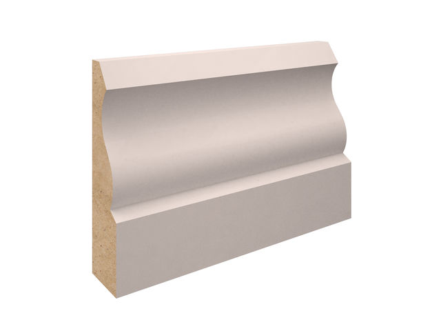 5.4M 18 X 68MM MDF OGEE ARCHITRAVE WHITE PRIMED NEW