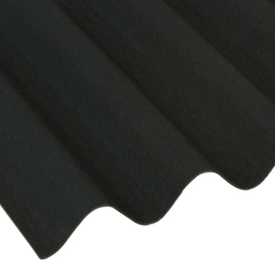 2000 X 940MM BLACK COROLINE ROOF SHEET 1 SHEET COVERS 1.55M/2 AT 170MM HEADLAP