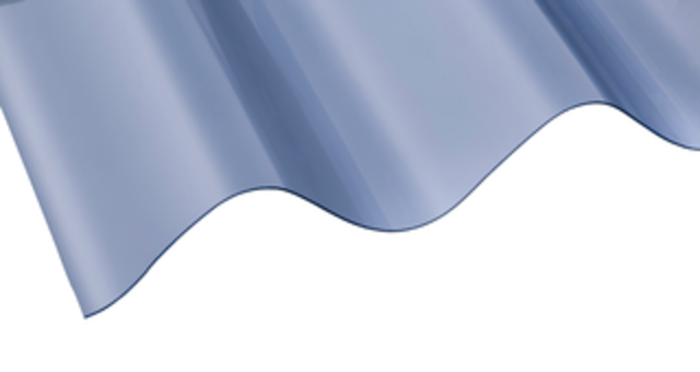 2440MM / 8FT BIG 6 CLEAR PVC CORRUGATED SHEET SUPER WEIGHT 1.3MM COVER WIDTH 1016MM