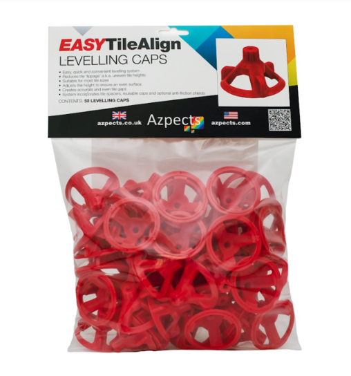 AZPECTS EASY TILE ALIGN LEVELLING CAPS RED  50PK