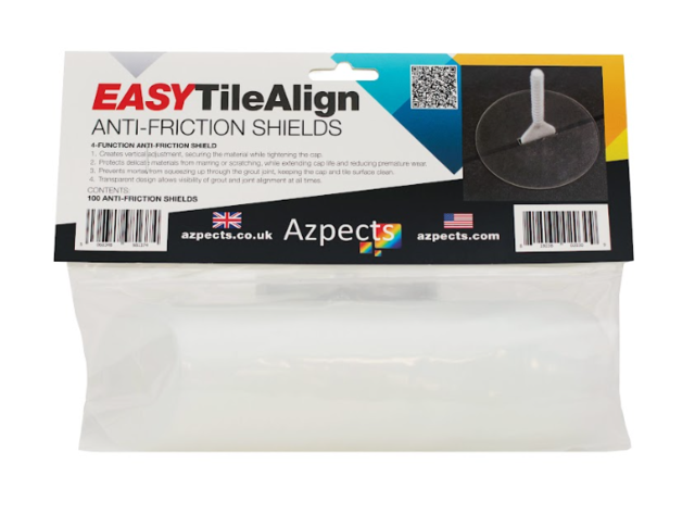 AZPECTS EASY TILE ALIGN ANTI FRICTION  SHIELDS CLEAR  100PK