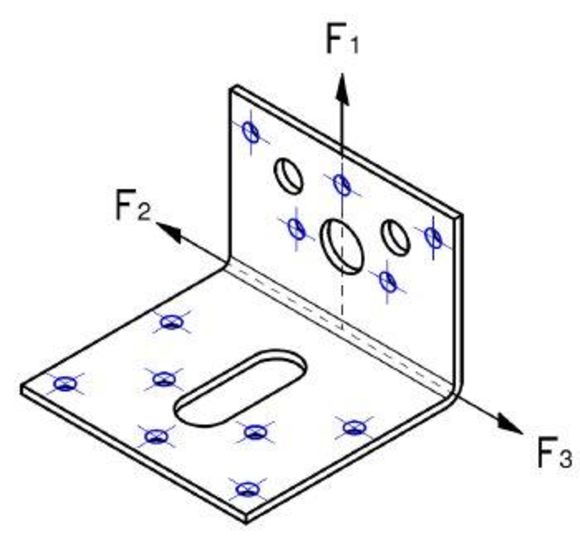 ANGLE BRACKET 60X40MM LIGHT DUTY 100/BOX