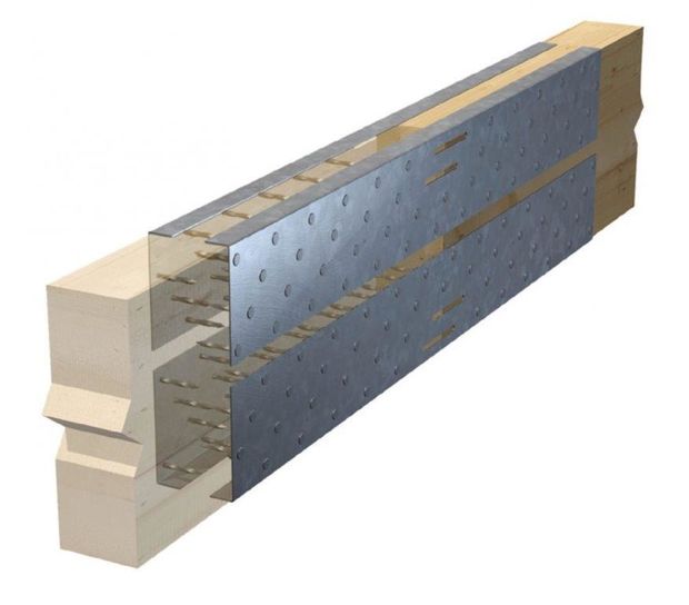 SPLICE PLATES L80-560MM (SOLD IN 4S) (8 SETS OF 4 NAILS/BOX)