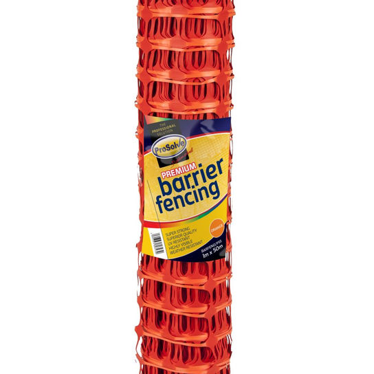 50M X 1M ORANGE BARRIER FENCING