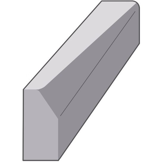 255 X 125 X 914MM HALF BATT DROP KERB L/H