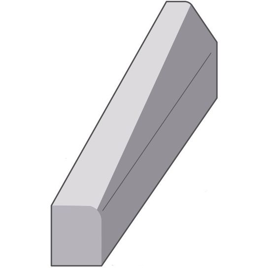 255 X 125 X 914MM HALF BATT DROP KERB R/H