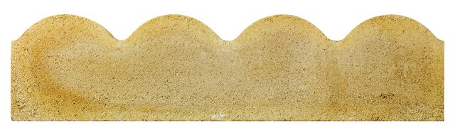 BUFF SCALLOPED EDGING 600 X 150 X 50MM (48/PACK)