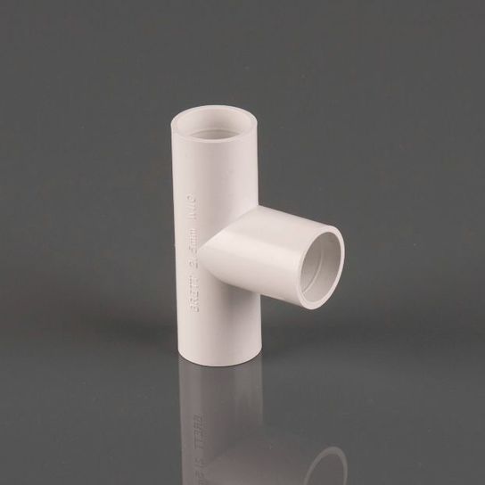 W110WP 21.5MM WHITE OVERFLOW 90° TEE JUNCTION
