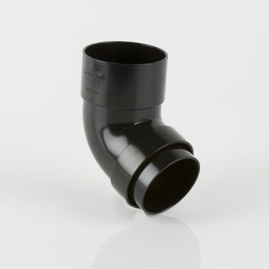 BR209BR BROWN ROUND 112.5° DOWNPIPE BEND 68MM