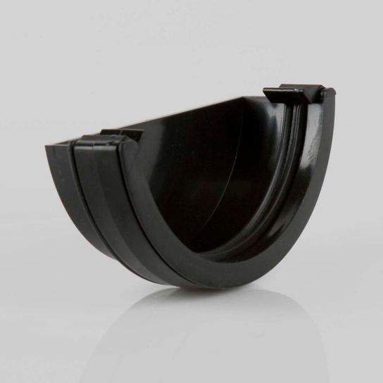 BR47B BLACK HALF ROUND EXTERNAL STOP END