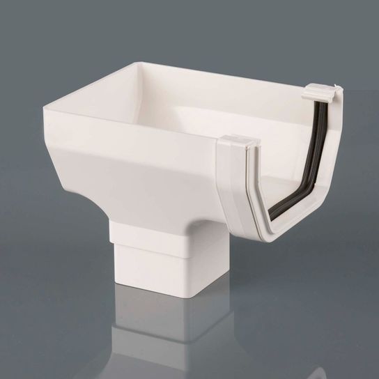 BR556W WHITE SQUARE STOP END OUTLET