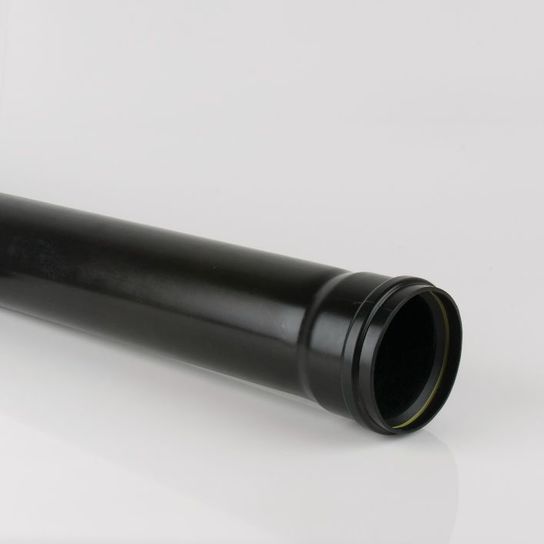 BS415B 4M 110MM BLACK SOIL PIPE SINGLE SOCKET