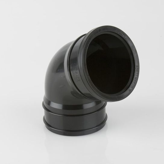 BS408B BLACK S/SOCKET TOP OFFSET BEND 112.5°