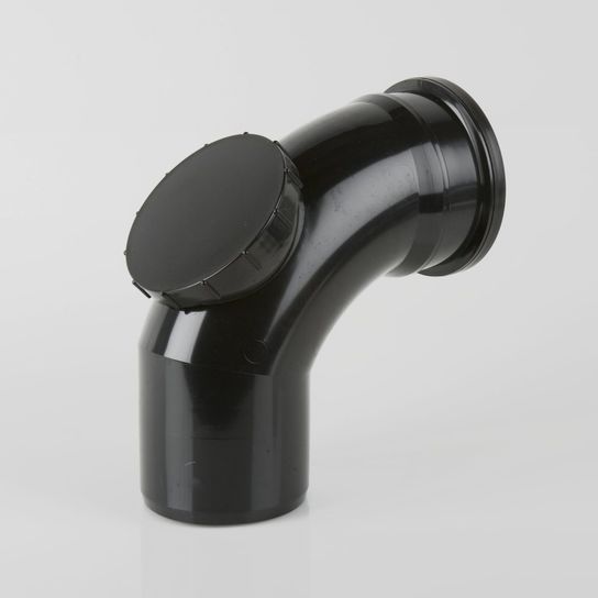 BS436G 110MM GREY SOIL 92.5° S/S ACCESS BEND