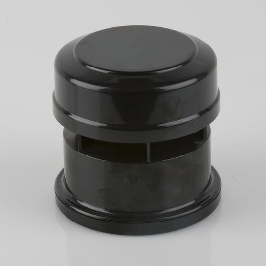 BS487B BLACK AIR ADMITTANCE VALVE 110MM / 82.4MM