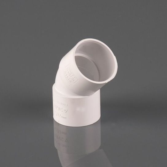 W1130WP 32MM WHITE SOLVENT 135° OBTUSE BEND