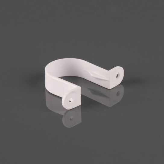 W2180WP 40MM WHITE PIPE CLIP