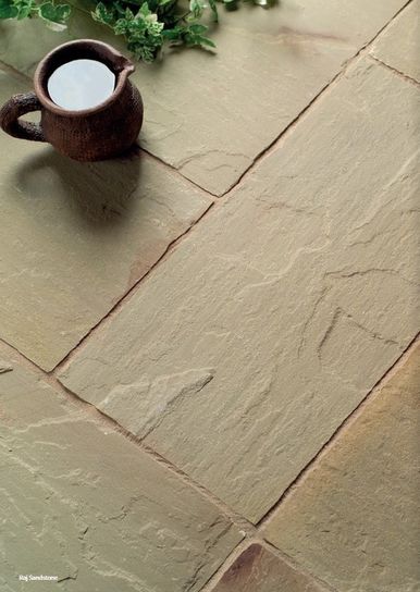 600 X 600 X 22MM RAJ GREEN SANDSTONE CALIBRATED PAVING (RED MARK)