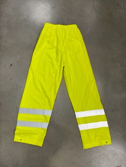 WATERPROOF BREATHABLE  YELLOW HI VIS TROUSERS Size: XXXL