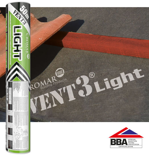 VENT 3 LIGHT    1MTR X 25MTR BREATHABLE FELT (DARK GREY) 95GSM