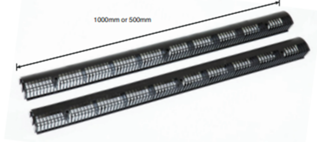 25MM X 500MM BLACK PLASTIC OVER FASCIA VENT