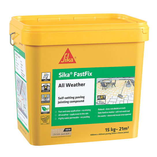 15KG  DARK BUFF  SIKA FASTFIX ALL WEATHER JOINT COMPOUND  (APPLY WHEN WET) 21M2 COVER