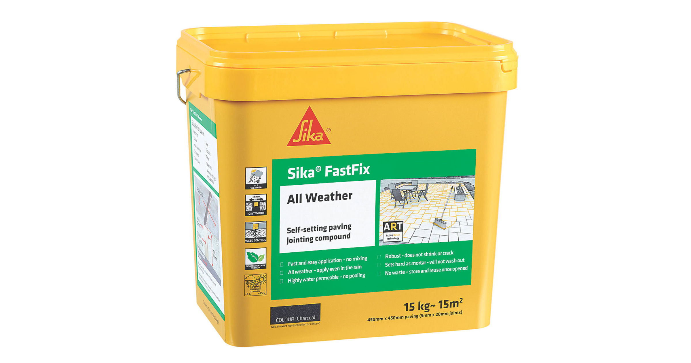 14KG CHARCOAL SIKA FASTFIX ALL WEATHER JOINTING COMPOUND (APPLY WHEN