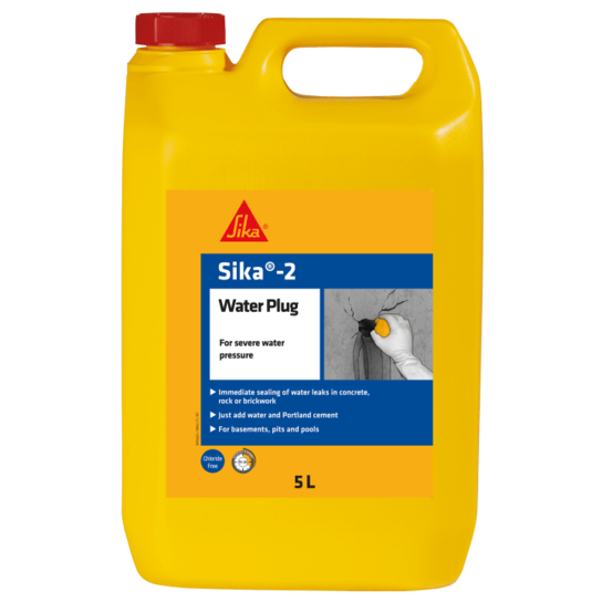 5L SIKA 2 WATER PLUG FOR SEVERE WATER PRESSURE