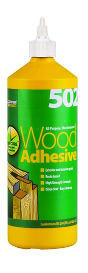 1L ALL PURPOSE WATERPROOF WOOD ADHESIVE  502 INTERIOR AND EXTERIOR USE