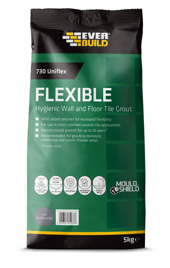 5KG EVERBUILD 730 FLEXIPLUS WHITE WALL & FLOOR TILE GROUT
