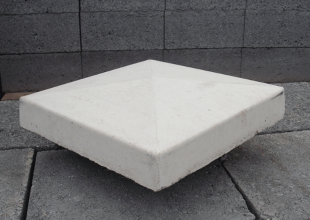 16 x 16" WHITE APEX GATE CAP 400 X 400MM