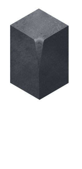 PLASMOR LARGE CHARCOAL 90DEG INTERNAL CORNER KERB H/B