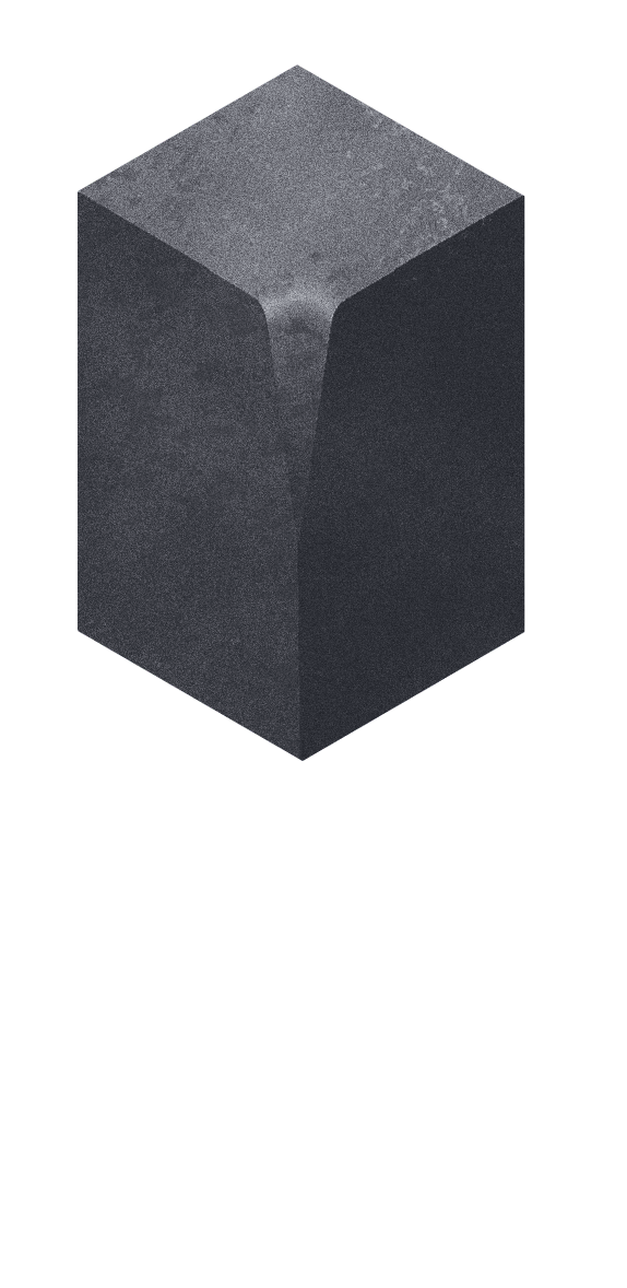 PLASMOR LARGE CHARCOAL 90DEG INTERNAL CORNER KERB H/B