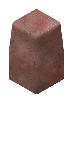 PLASMOR LARGE BRINDLE 90DEG EXTERNAL CORNER KERB H/B