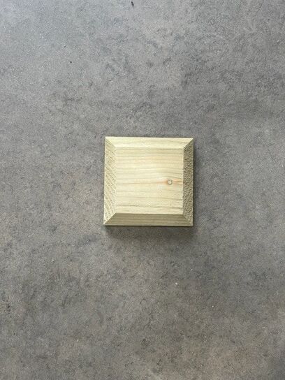 GREEN WOODEN FENCE POST CAP 120X120X26MM 4X4 POST