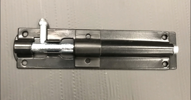 152MM BLACK JAP STRAIGHT TOWER BOLT