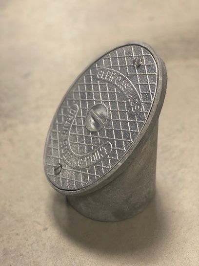 METAL OVAL RODDING POINT FOR 110MM PLASTIC