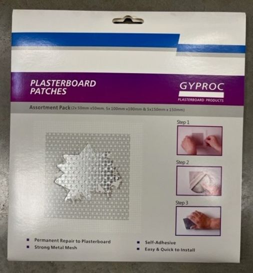 GYPROC REPAIR PATCH 10cm x 10cm pk of 2