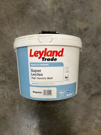 10L LEYLAND TRADE SUPER LEYTEX HIGH OPACITY MATT (MAGNOLIA)