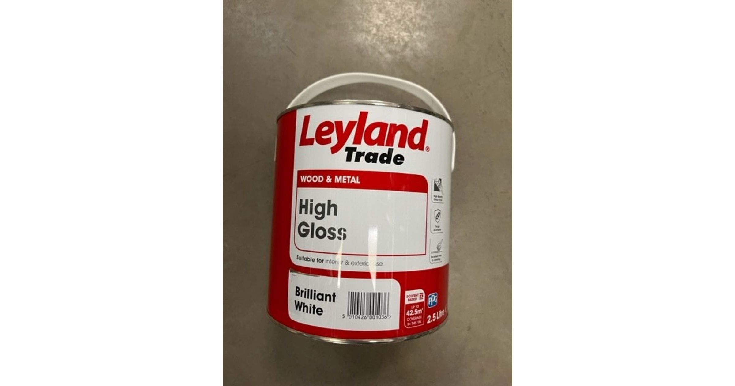 2.5L LEYLAND TRADE HIGH GLOSS (BRILLIANT WHITE)