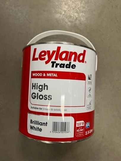 2.5L LEYLAND TRADE HIGH GLOSS (BRILLIANT WHITE)