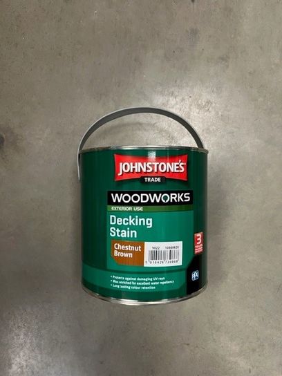 2.5L JOHNSTONES WOODWORKS DECKING STAIN (CHESTNUT BROWN)