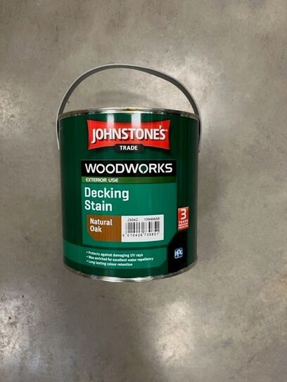 2.5L JOHNSTONES WOODWORKS DECKING STAIN (NATURAL OAK)